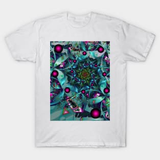 Turquoise and Pink Party Celebration Art T-Shirt